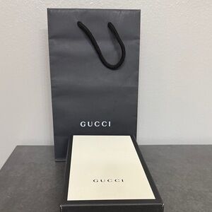 Gucci Gray and Cream Gift bag and box Set